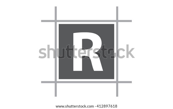 Letter R Box Stock Vector Royalty Free