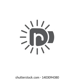 letter r in boxing gloves shape logo vector