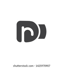 letter r boxing gloves shape logo vector