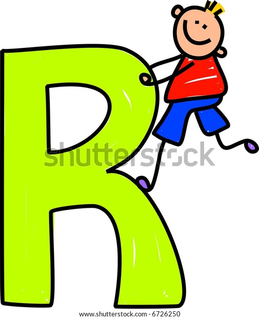 Letter R Boy Stock Vector (Royalty Free) 6726250