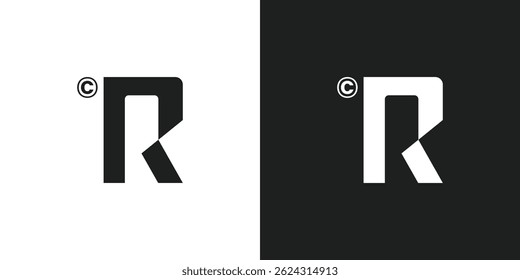Buchstabe R für Gebäude oder technisches Logo-Design