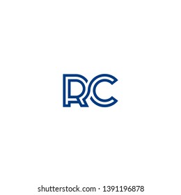 Letter R C Icon Logo Design Concept
