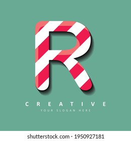 Logo-Design des Buchstabens R. Vektorgrafik