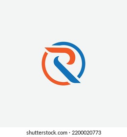 letter R with cercle logo