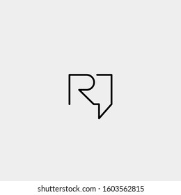 Letter R Chat Vector Template Logo Design