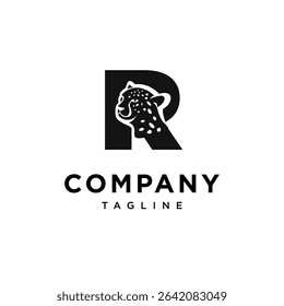 Letter R Cheetah Logo Icon Vector