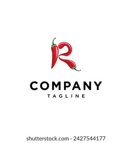 Letter R Chilli Spicy logo icon vector template.eps