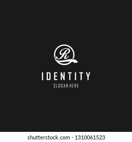 Letter R Circle Calligraphy Abstract Creative Monogram Business Logo