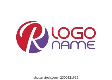 Letter R with circle concept. Very suitable for symbol, logo, company name, brand name, personal name, icon and many more.