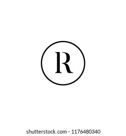 Letter R in circle logo design