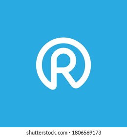 Letter R Circle Logo design vector template