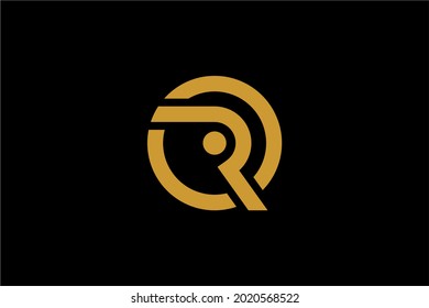 Letter R in circle logo design vector. R monogram logo symbol.