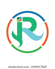 Letter R Circle Logo Design