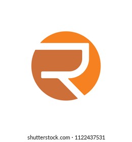 letter r circle logo vector