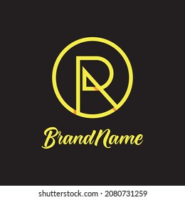 Logotipo de Monograma de círculo Carta R