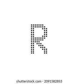 letter R circles simple symbol logo vector