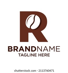 Letter R Coffee Logo Design Template Inspiration, Vector Illustration.