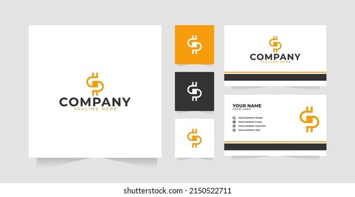 Letter R Coin logo design and business card