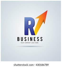 Letter R colorful business and industry logo. Vector design template elements for your application or company logo identity