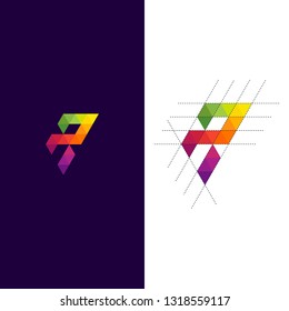 letter R colorful logo design