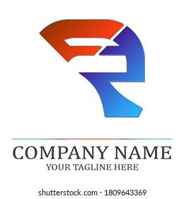 Letter R for a company logo.