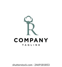 Letter R cotton logo icon vector template.eps