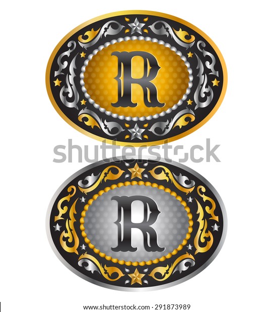 letter r belt buckle