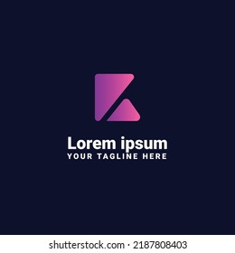 Letter R creative logo design template