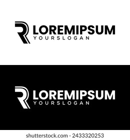 letter R creative logo design 
