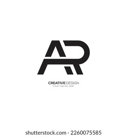 Letter A R creative shape monogram logo