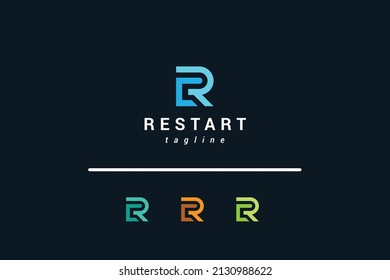 Letter R creative simple logo