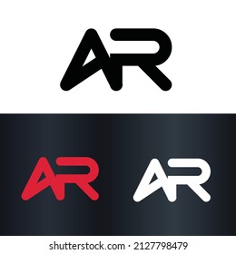 Letter A R Creative Unique Modern Vector Logo Design