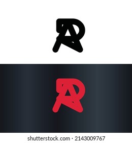 Letter A R Creative Unique Modern Vector Logo Design