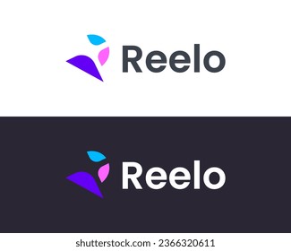 Letter R Creative Unique modern business logo design for branding