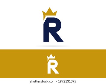 Letter R Crown Logo Design Vector Stock Vector (Royalty Free ...