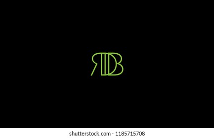 LETTER R AND D AND B LOGO WITH NEGATIVE SPACE EFFECT FOR ILLUSTRATION OR LOGO DESIGN USE