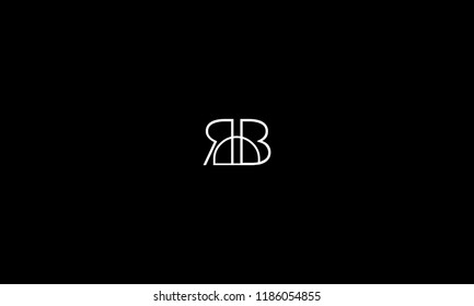 LETTER R D AND B LOGO WITH NEGATIVE SPACE EFFECT FOR ILLUSTRATION OR LOGO DESIGN USE