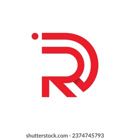 Letter R and D design element vector icon with creative modern concept