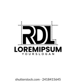 letter r d l    icon logo design 