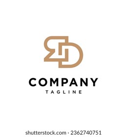 Buchstabe R D Logo Symbol Vektorvorlage.eps