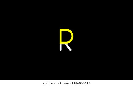 LETTER R AND D LOGO WITH NEGATIVE SPACE EFFECT FOR ILLUSTRATION OR LOGO DESIGN USE