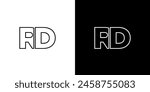 Letter R and D, RD logo design template. Minimal monogram initial based logotype.