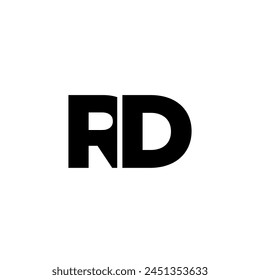 Letra R y D, Plantilla de diseño de logotipo RD. Logotipo mínimo basado en el monograma inicial.