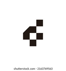 Letter r and d square geometric symbol simple logo vector