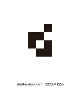 Letter r d square, d geometric symbol simple logo vector