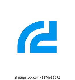 Letter r d vector logo, Initial alphabet rd Logotype