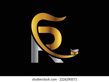 Letter R Dental Logo Design Template Inspiration With Tooth Brush Symbol, Vector Illustration.