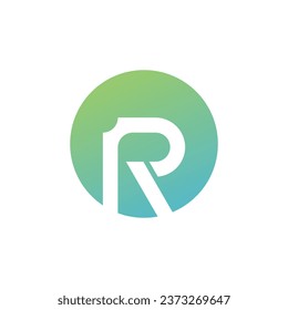 Letter R design element icon vector with creative concept