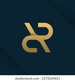 Letra R elemento de diseño vector con concepto de lujo creativo