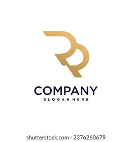 Letter R design element icon with modern creative unique concept